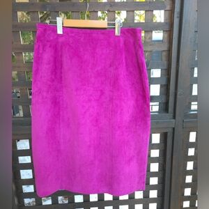 Vintage Pink Suede Skirt
